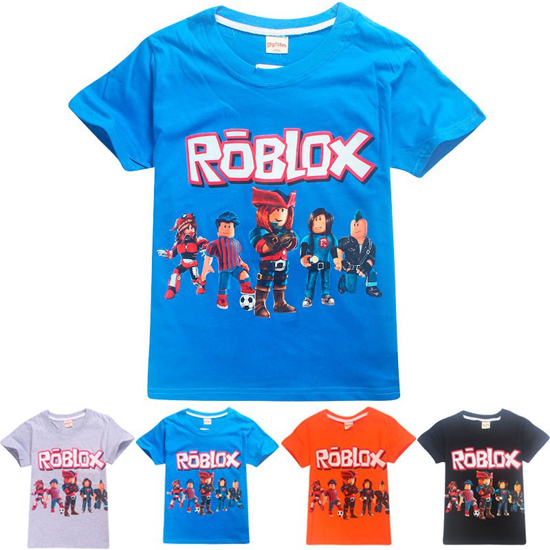 Summer Kids Childrens Roblox Cotton Cool T Shirt Boys Short Sleeve Tops - baju adidas di roblox