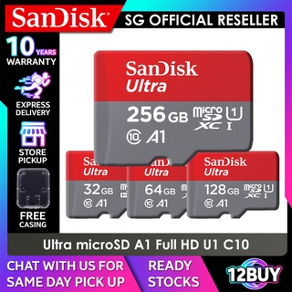 SanDisk Ultra MicroSD A1 UHS-I 120MB/s 32GB 140MB/s 64GB 128GB 150MB/s 256GB QUA4 QUAB QUAC 12BUY.SG