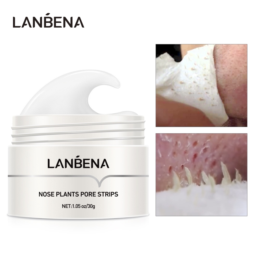 LANBENA Blackhead Remover Face Nose Mask Pore Strip Black Mask Peeling