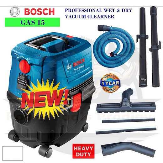 BOSCH GAS 15 WET AND DRY VACUUM CLEANER/ GAS15 / 15L / WET AND DRY