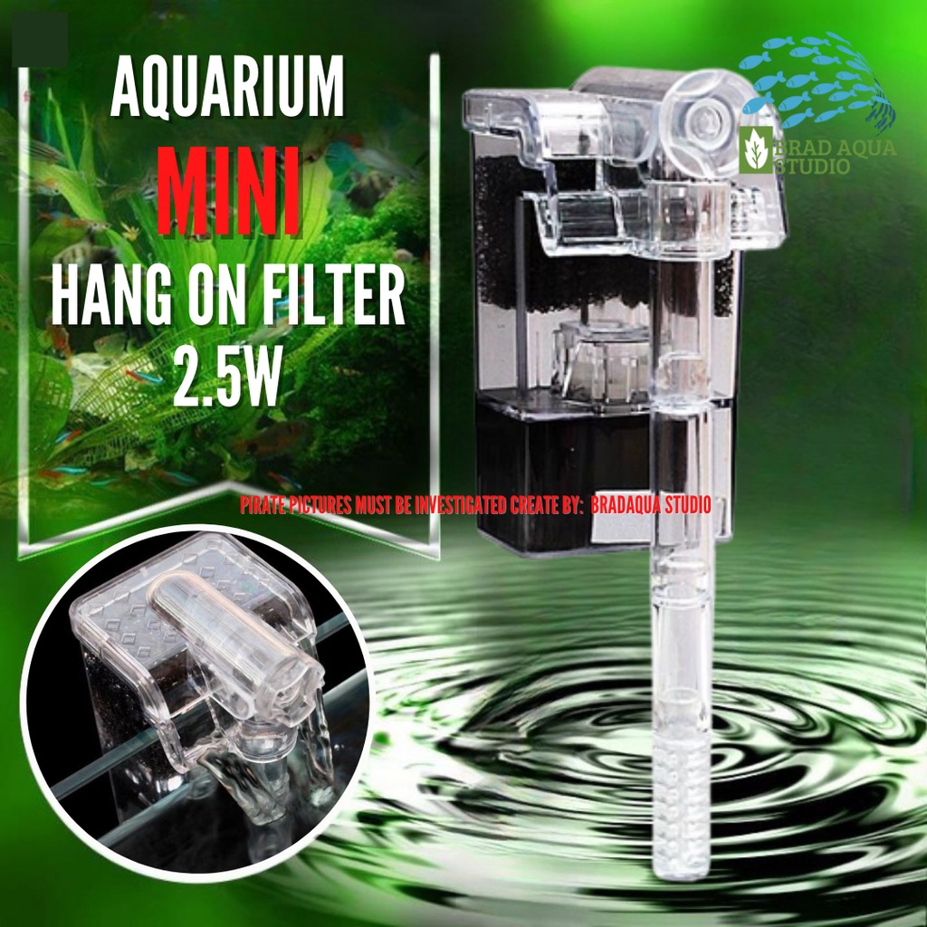 AQUARIUM Mini Hang On Filter MultiFunctional Oxygenator 3 In 1