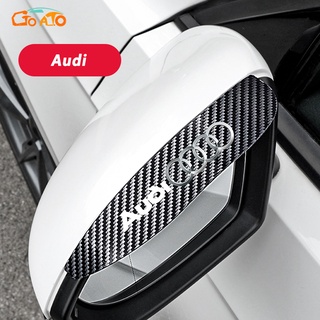 GTIOATO 2PCS Car Rearview Mirror Carbon Fiber Rain Eyebrow Rain Shield Shade Cover For Audi A3 A4 B8 B9 A6 Q3 TT R8 Q5 Q2 A1 Q7 Sportback