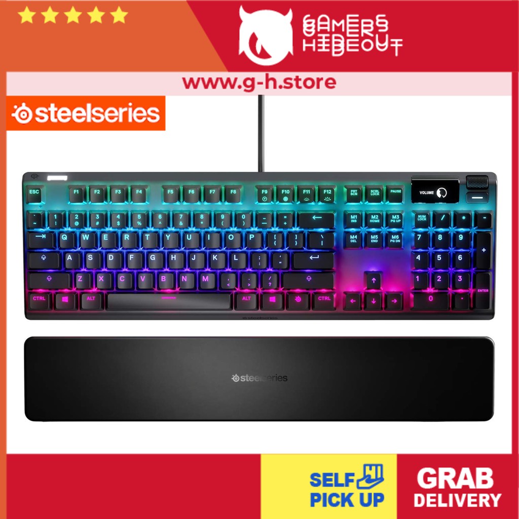 Steelseries Apex 7 Mechanical Gaming Keyboard Oled Smart Display Usb Passthrough And Media Controls Rgb Backlit Shopee Singapore