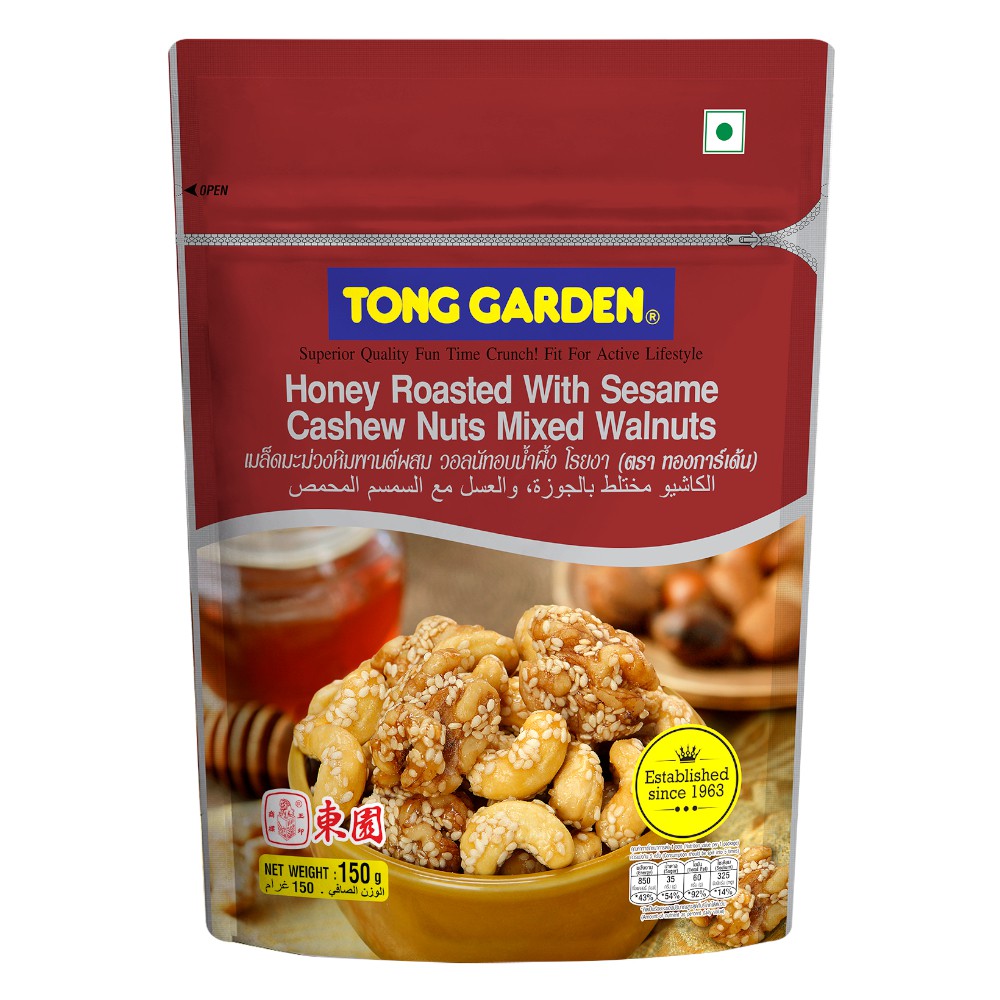 Tong Garden Honey Roasted with Sesame Cashew Mixed Walnuts 150g (Halal