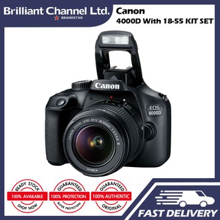 Canon EOS 4000D Black + Lens EF-S 18-55 DC III Digital camera and lens