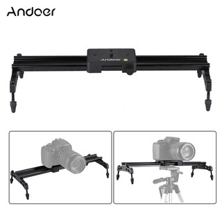Andoer 40cm/ 15.7in Portable Aluminum Alloy Camera Track Dolly Slider Stabilizer