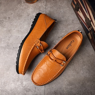 Ready Stock Men‘s Leather Shoes Fashion Loafers Shoes Casual Shoes Driving Shoes #5
