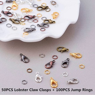 50Pc lobster Clip clasp Hooks necklace bracelet chain DIY Accessories 10/12/14mm 