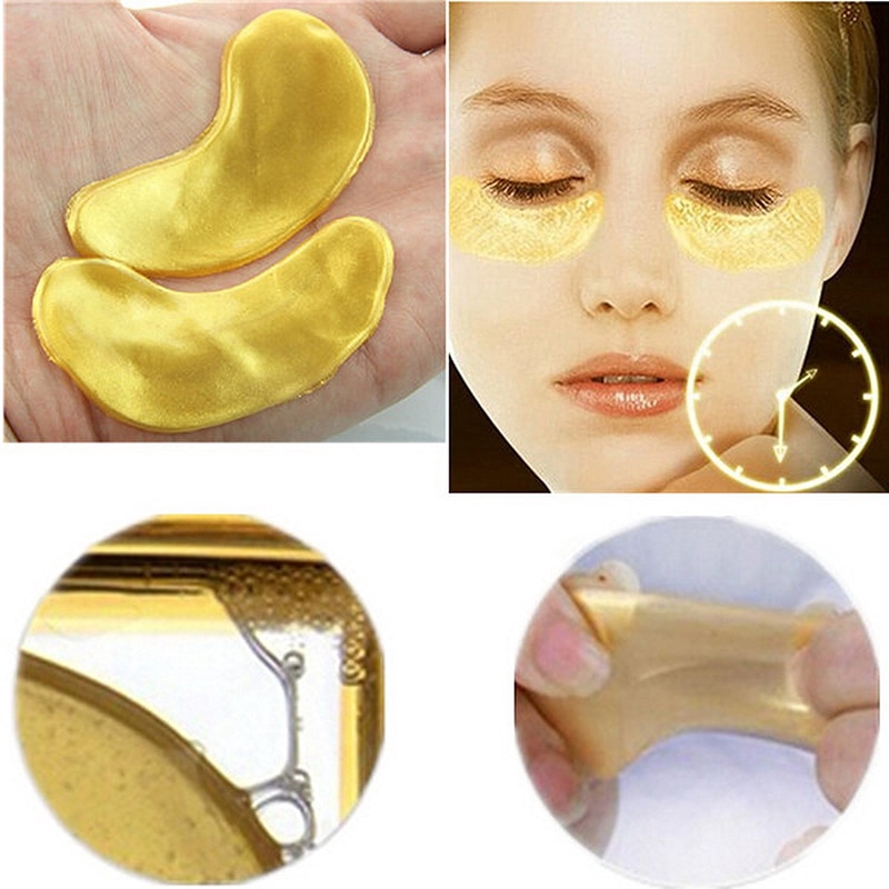 24k Gold Crystal Collagen Eye Mask Anti Aging Dark Circles Puffiness Moisturizing Eye Patch Gel Shopee Singapore