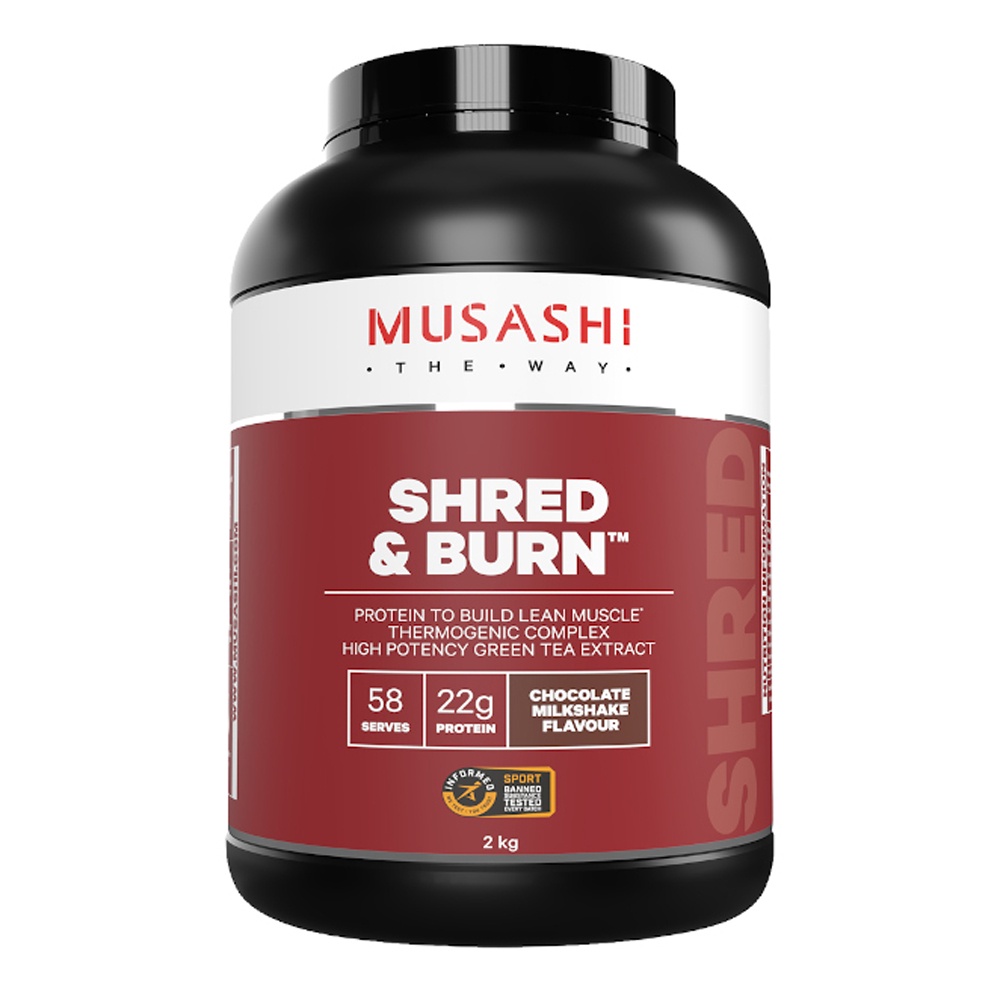 musashi shred and burn nutritional info