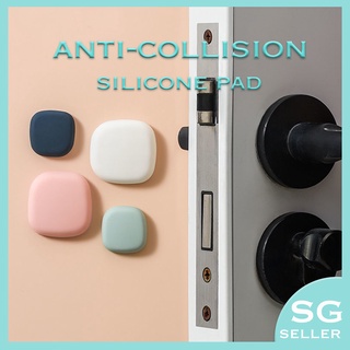 [SG Ready Stock] Anti Collision Silicone Pad Door Handle Pad Self-Adhesive Rubber Stopper Wall Protector Stickers
