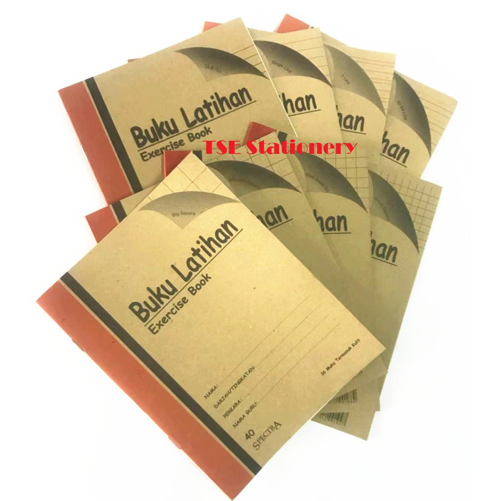 40 Pages F5 Kraft Buku  Tulis Latihan  Exercise Note Book 