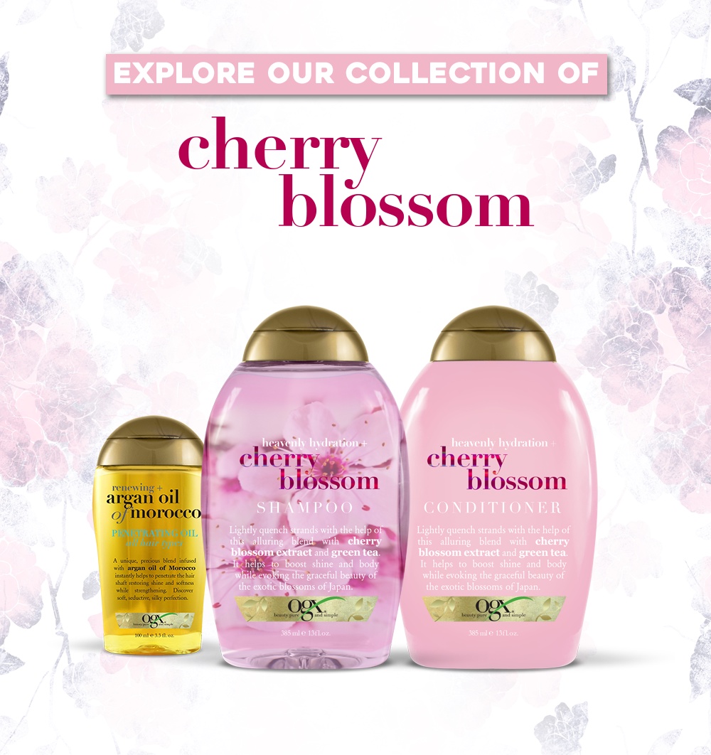 OGX Heavenly Hydration Cherry Blossom Conditioner 385ml | Shopee Singapore
