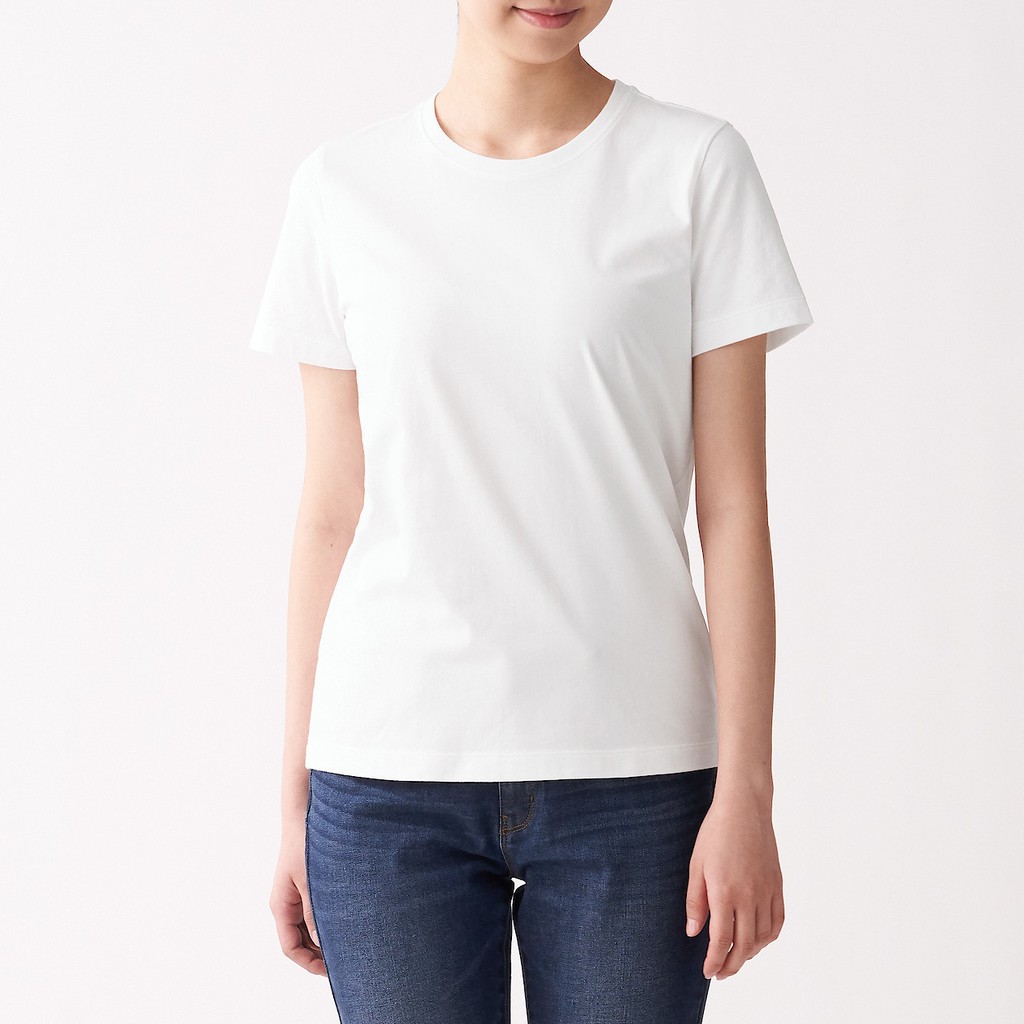 MUJI Indian Cotton Jersey Stitch Crew Neck Short Sleeve T-Shirt ...