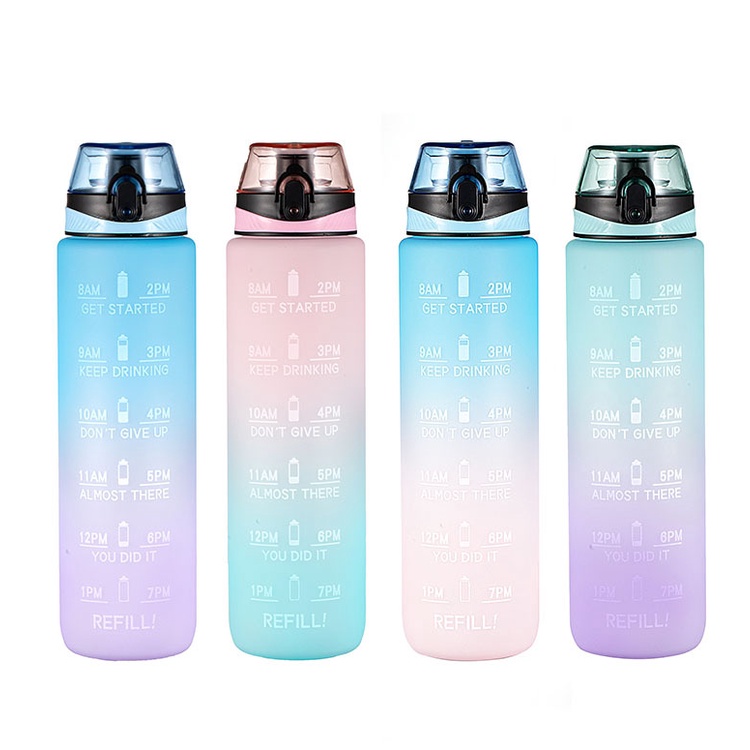 [Ready Stock] 1L Water Bottle Without Straw BPA Free, 1000ML Cute ...