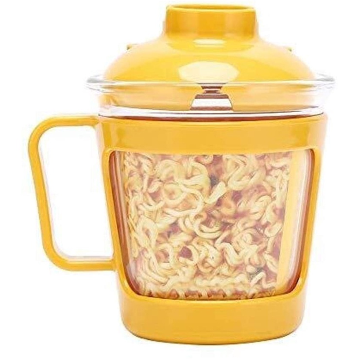 LocknLock Easy cook ramen Glass container 550ML, yellow Shopee Singapore
