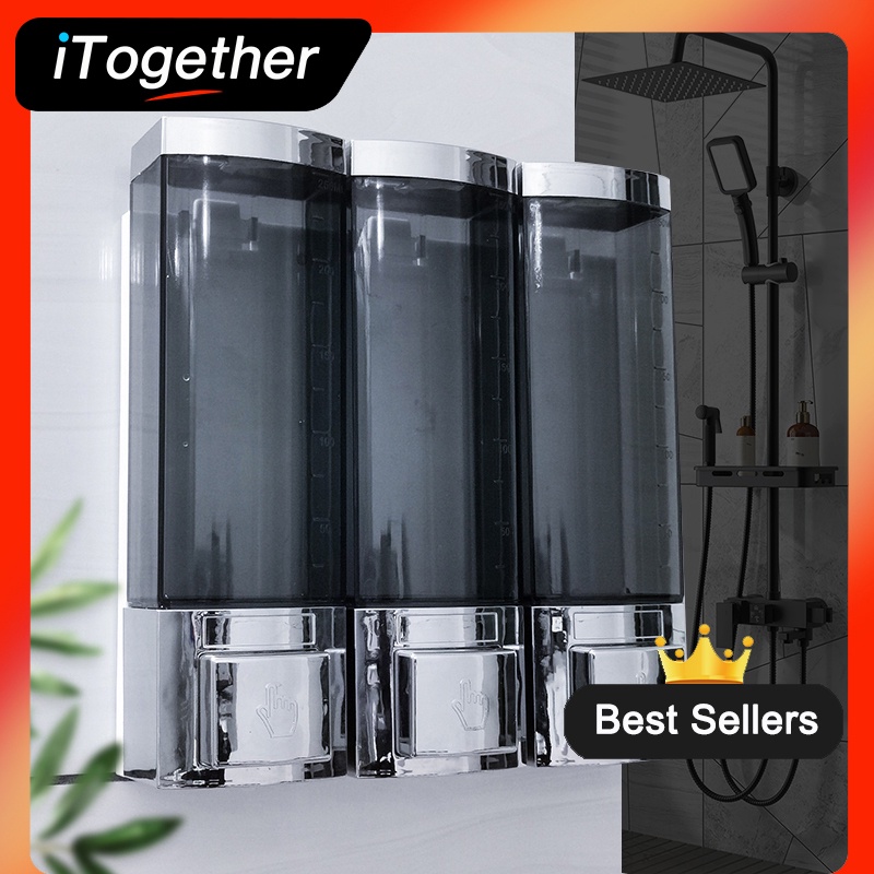 iTogether Soap Dispensers Hand Soap Dispenser NoDrill Wall Mount