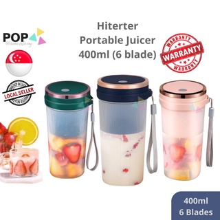 Hiterter Portable Juicer 6 Blade 2022 Smoothie Blender Cup Electric Puree Mixer Fruit Juice Gift Present