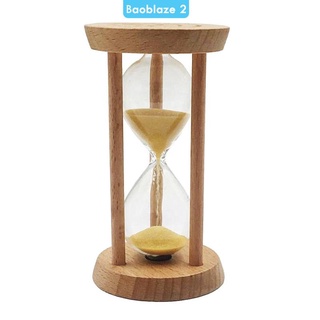 [YYDS] 10Minute Wooden Frame Sand Egg Timer Hourglass Kitchen Cooking Sand Timer Yellow #1