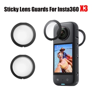Sticky Lens Guards for Insta360 X3 Panoramic Action Camera Sticky Lens Guards Protector for Insta 360 One X3 Protect Accessories