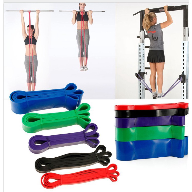 GYM Latex Exercise Bands Resistance Elastic Band Pull Up Assist Bands Fitness B5 
