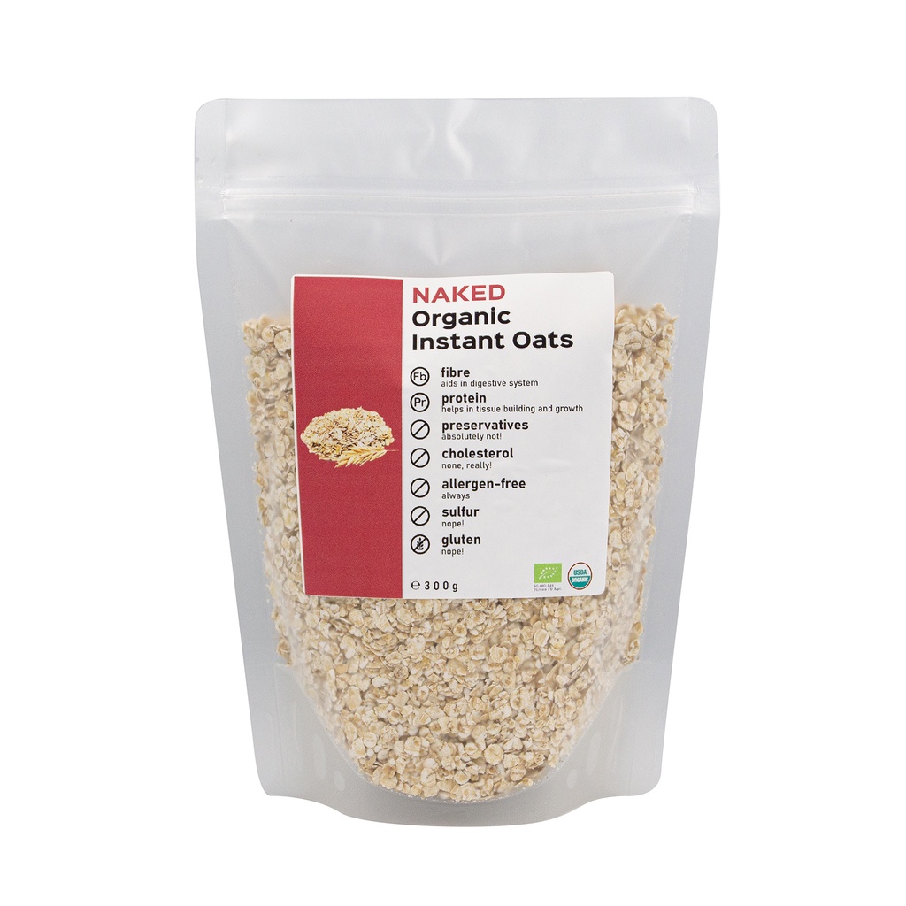 Naked Organic Instant Oats, 300G - Superlative Foods [Singapore] (Halal ...