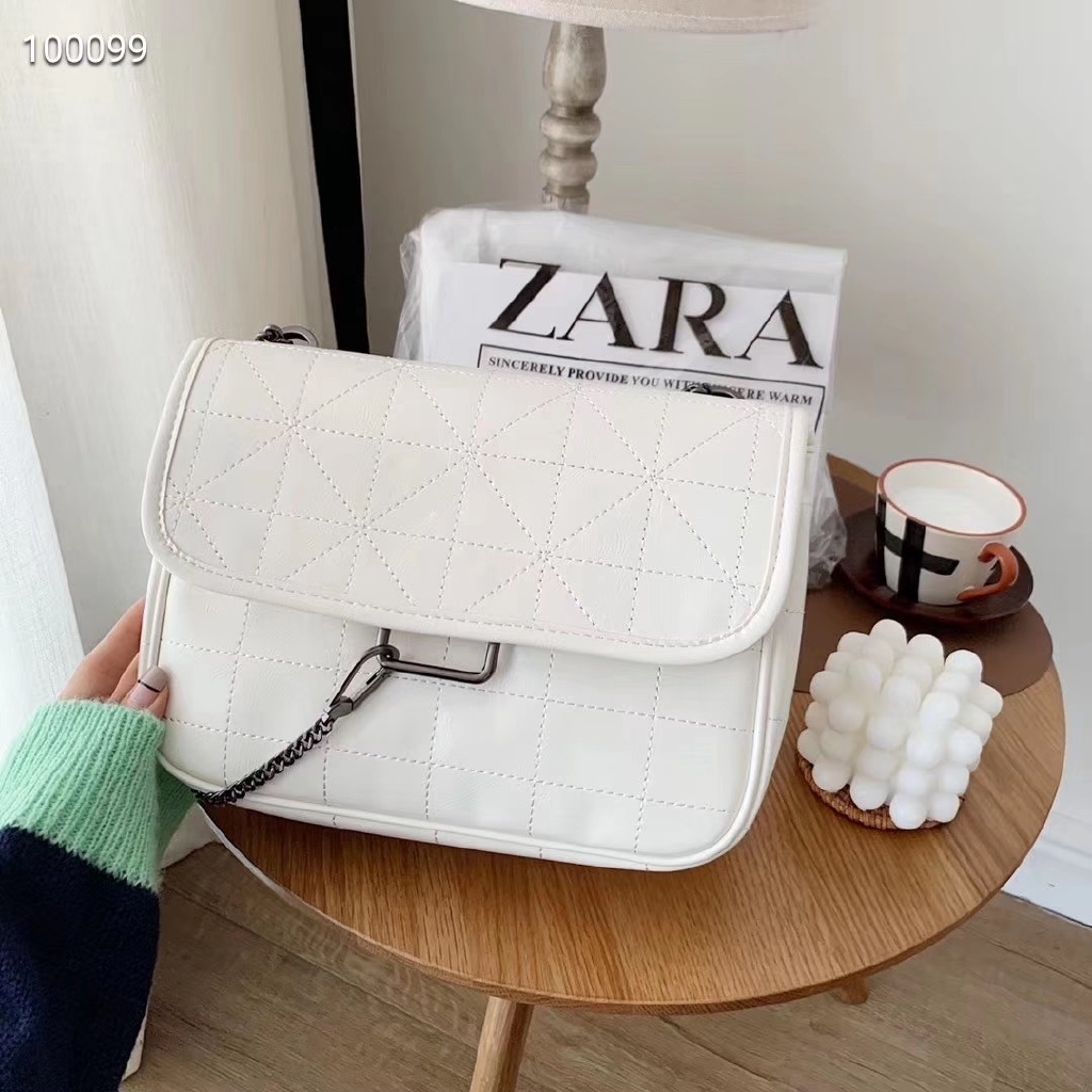 zara croc chain bag