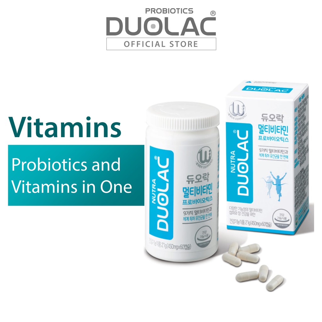 DUOLAC Multivitamins Probiotics Capsules 60s (Exp. May 2021) Shopee