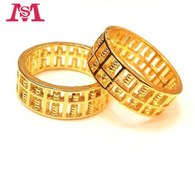 Cincin Emas Korea 24K Gold Plated Ring Full Sempoa Cincin Emas Korea 24K Gold Plated Ring Full Sempoa