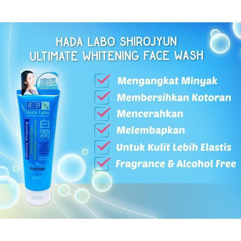 hada labo ultimate whitening face wash