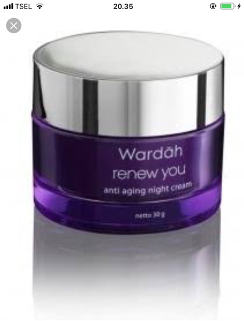 wardah renew you anti aging night cream