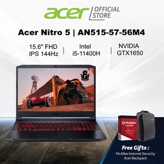 Acer Nitro 5 AN515-57-56M4 15.6 Inch FHD IPS Gaming laptop with Intel i5- 11400H Processor and NVIDIA GTX1650 Graphic