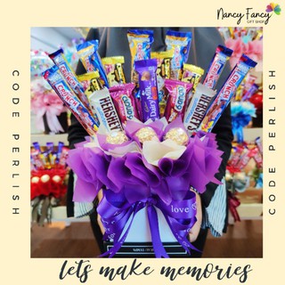 Chocolate Box Bouquet For Gift Present Happy Birthday Hadiah Hari Jadi Anniversary Ulangtahun Suprise Party Shopee Singapore