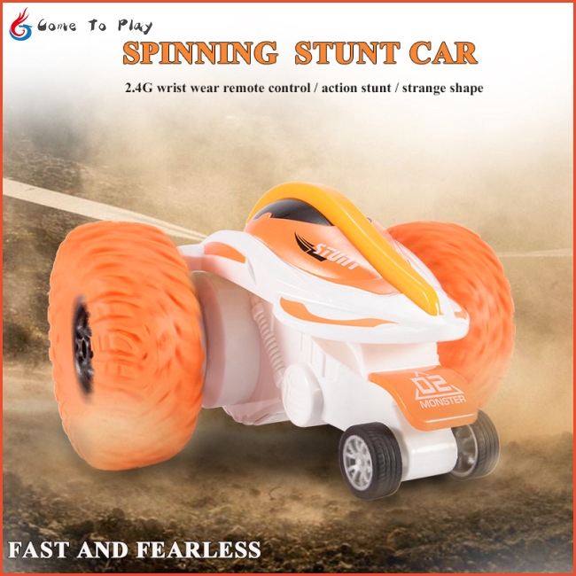 toy rc monster spinning car