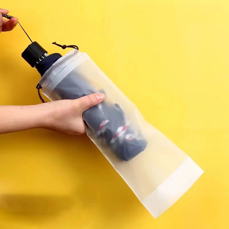 Umbrella Storage Bag Matte Translucent Plastic Bag Reusable Portable
