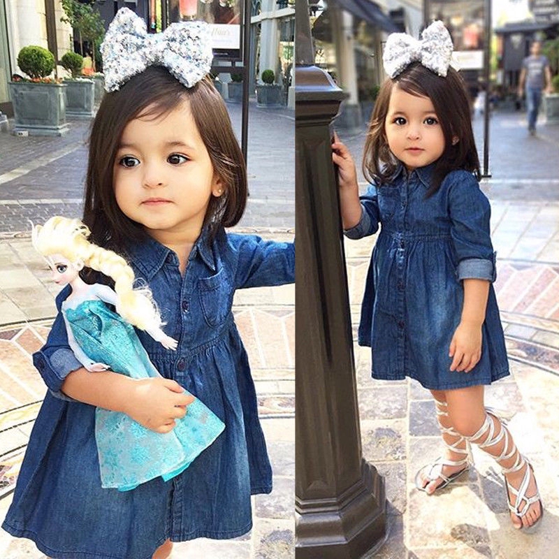 baby girl denim dress outfit