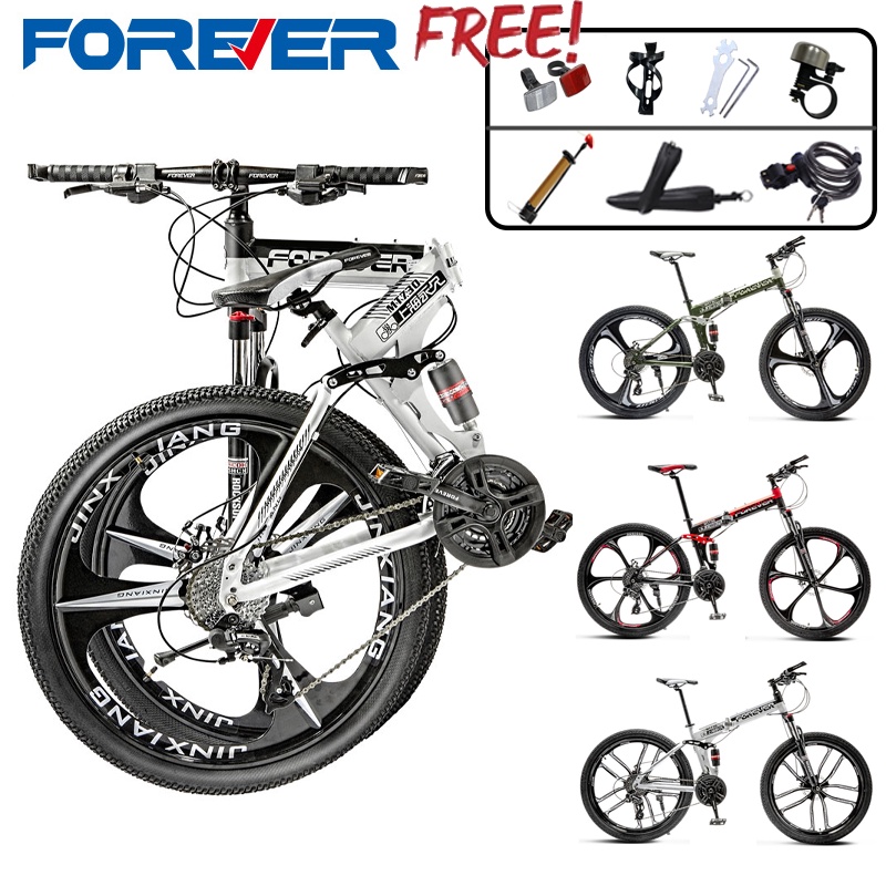Forever Foldable Bicycle Mountain Bike 24/26 Inch 21/24/27/30 Speed Off