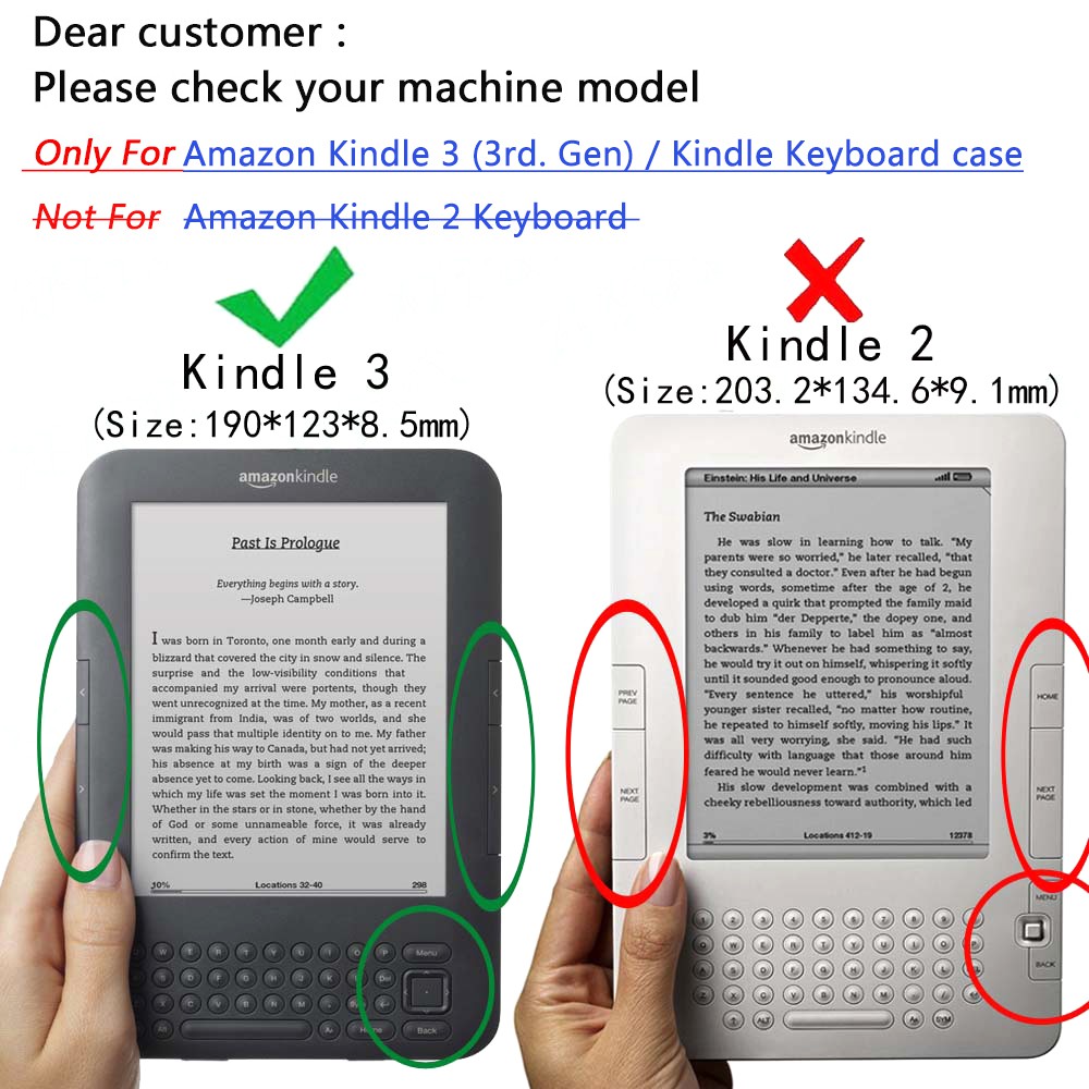 Amazon Kindle Keyboard 3rd Gen 12 Model D Ereader Magnetic Cover Case Shopee Singapore