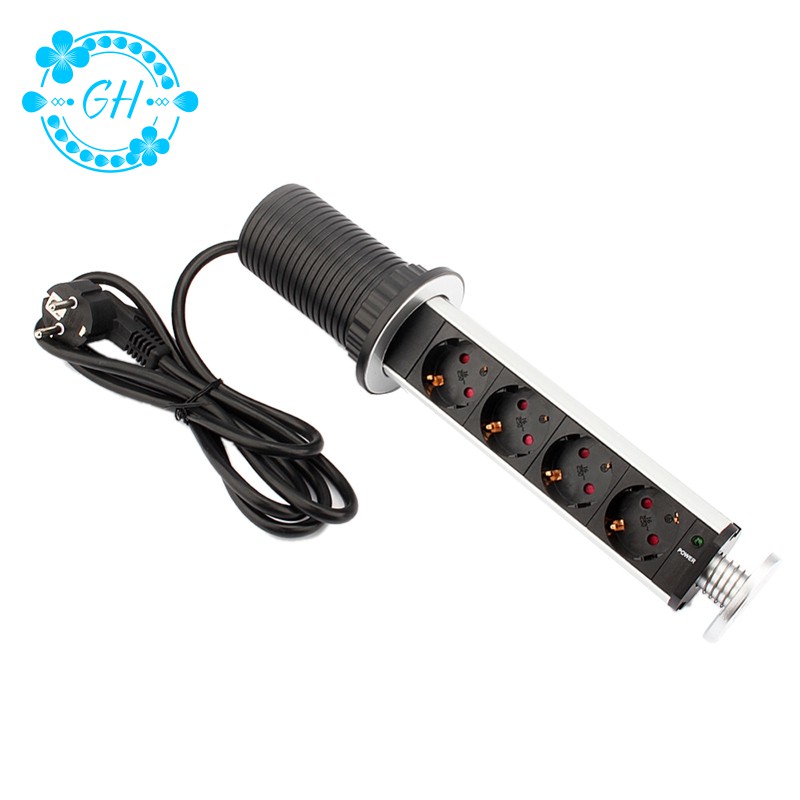 4 Hole Standard Wall Power Outlet Kitchen Office Desktop