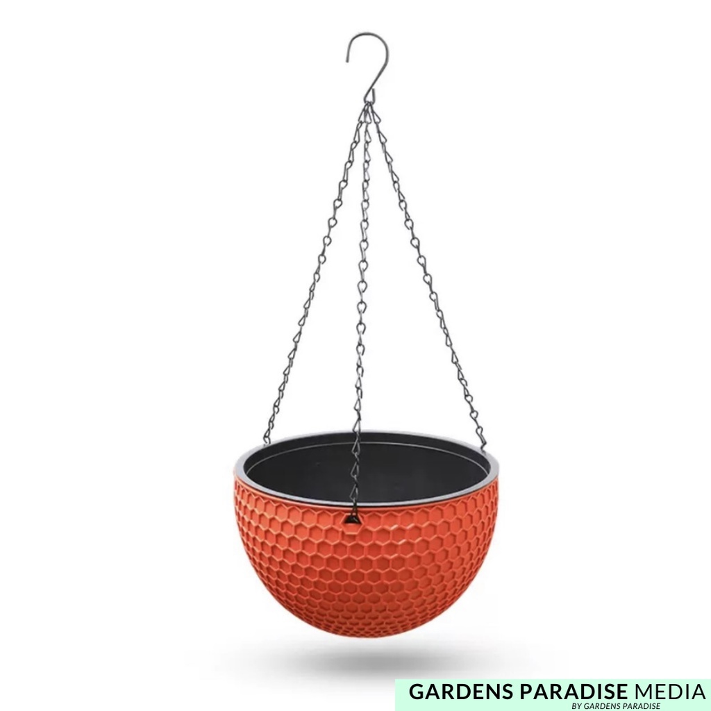 高品質 1x Rattan Hanging Plant Pots Flower Baskets Self Watering Wall Garden Pot Www Kpakum Com