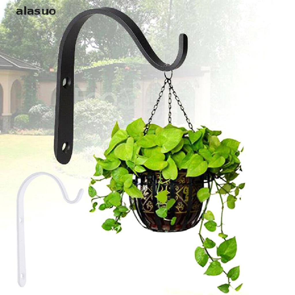 [alasuo] Garden Hanging Wall Brackets Outdoor Basket Plant Pot Hanger Hook Decor<br />
 [HOT SALE]
