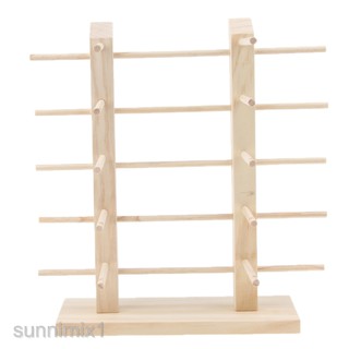 Natural Wood Rack Stand Sunglasses Eyeglass Display Organizer 2-Row 3/4/5 Layers 