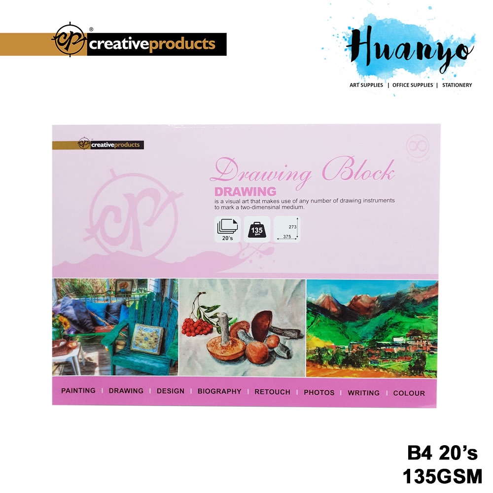 Cp Drawing Paper Block B4 135gsm 20 Sheets Shopee Singapore