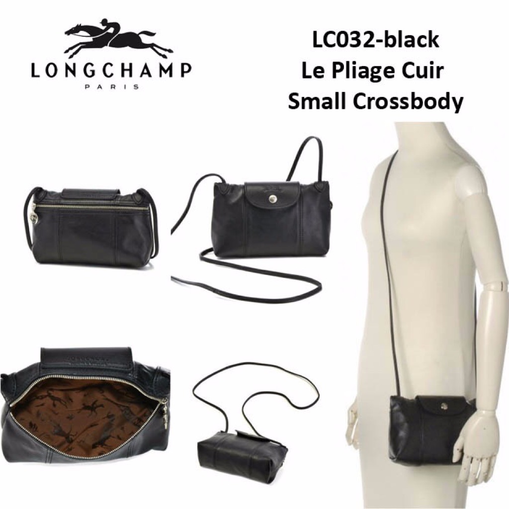 longchamp black sling bag