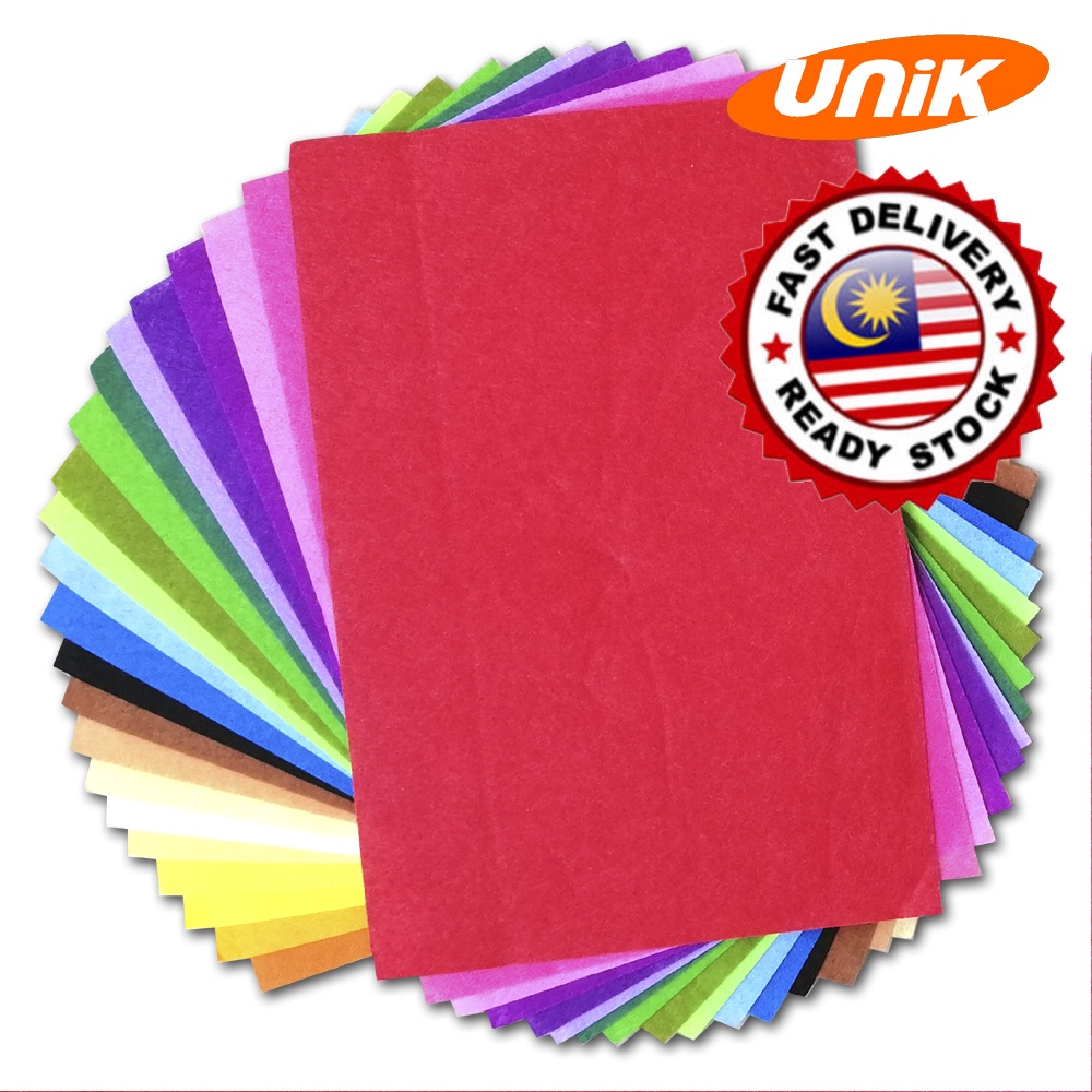 Shop Malaysia Unik 10 22 Colours A4 Felt Fabric Diy Art Craft For Kindergarten Kain Felt Campur Warna Kraftangan 手工不织布混色 Shopee Singapore