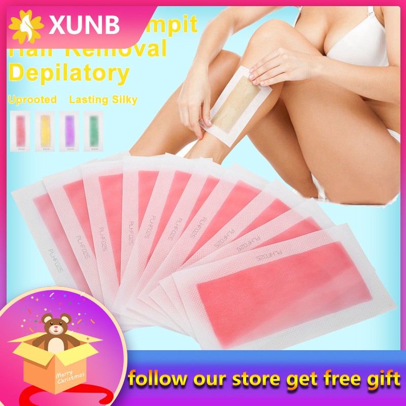 Waxing Fast 10 Depilatory Leg Hair Paper Bag Armpit Strips Sheets