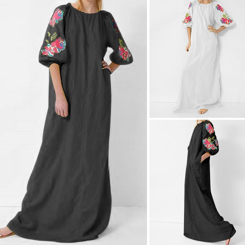 white kaftan maxi dress