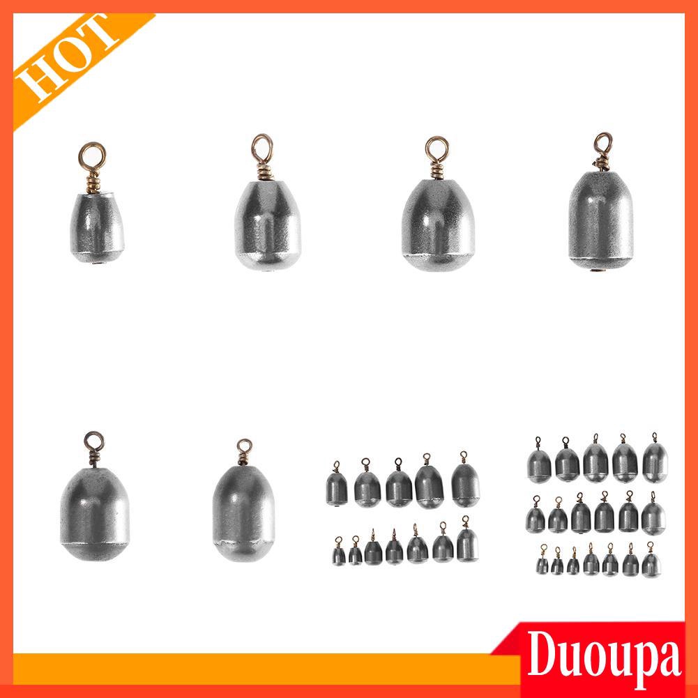 18pcs Fishing Lead Weights Iron Lead Sinkers Fishing Supplies Tackle Accessories