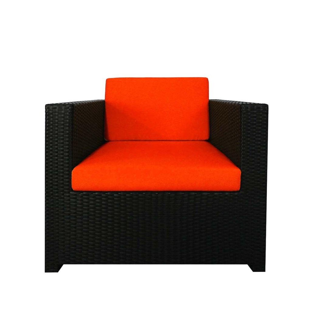 Fiesta Sofa Set II, Orange Cushions   Arena Living  Balcony  Outdoor  Garden  Furniture  Fast Delivery Singapore