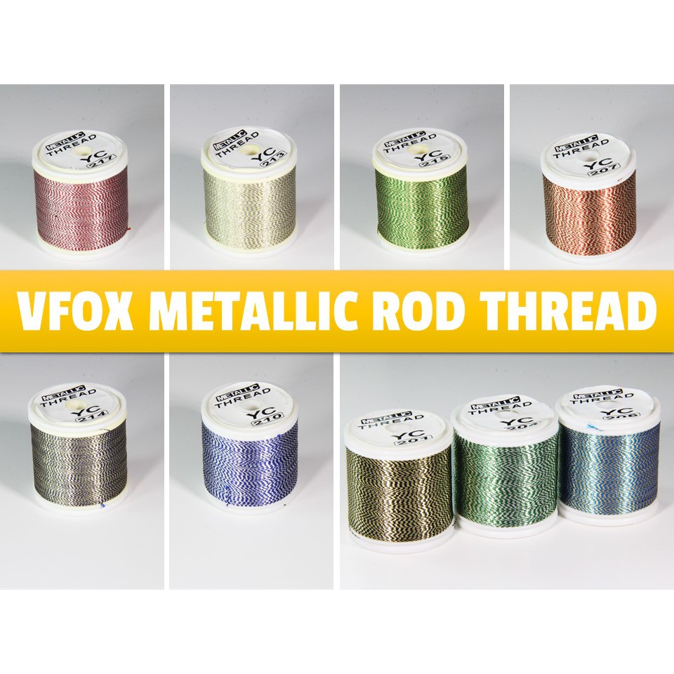 Shop Malaysia Vfox Metallic Twin Color Rod Thread 100yds For Rod Building And Assist Hook Shopee Singapore